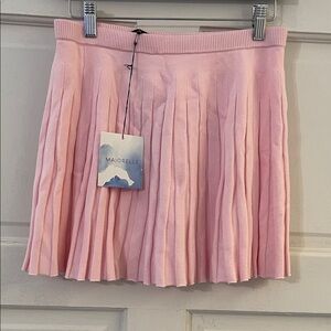 MAJORELLE Blush Pink Pleated Mini Skirt
